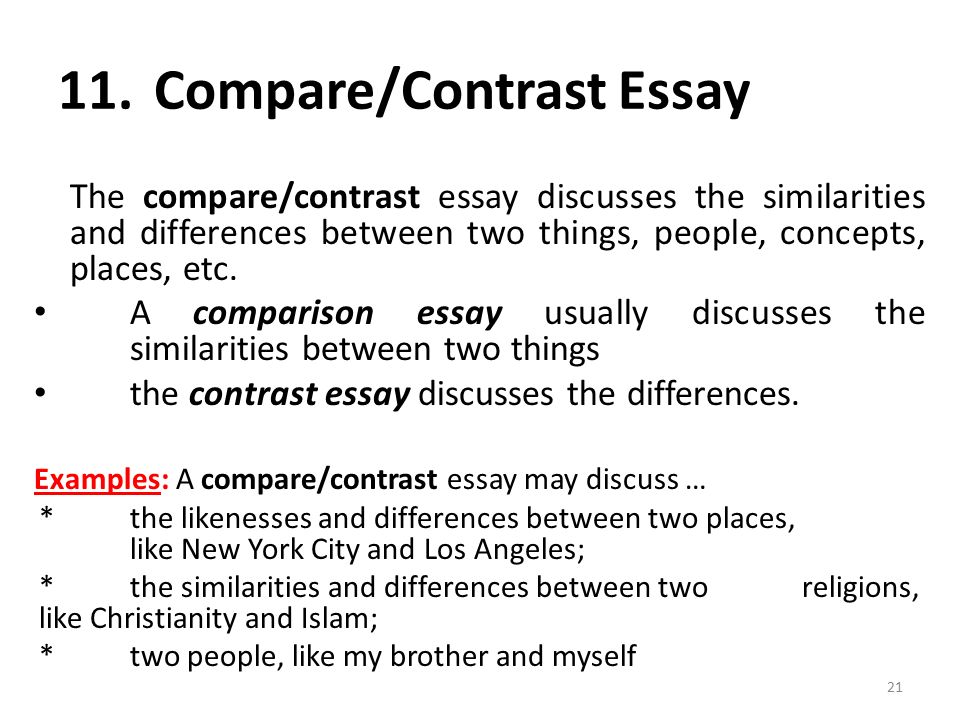 Compare contrast essay between two novels